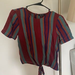 Madewell Tie Top - size XS